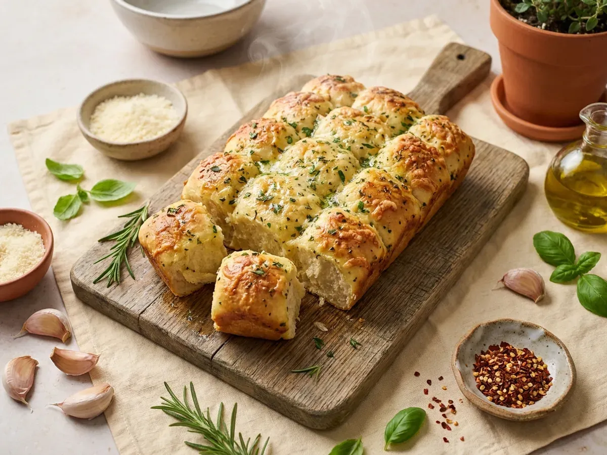 Cheesy Garlic-Herb Pull-Apart Bread