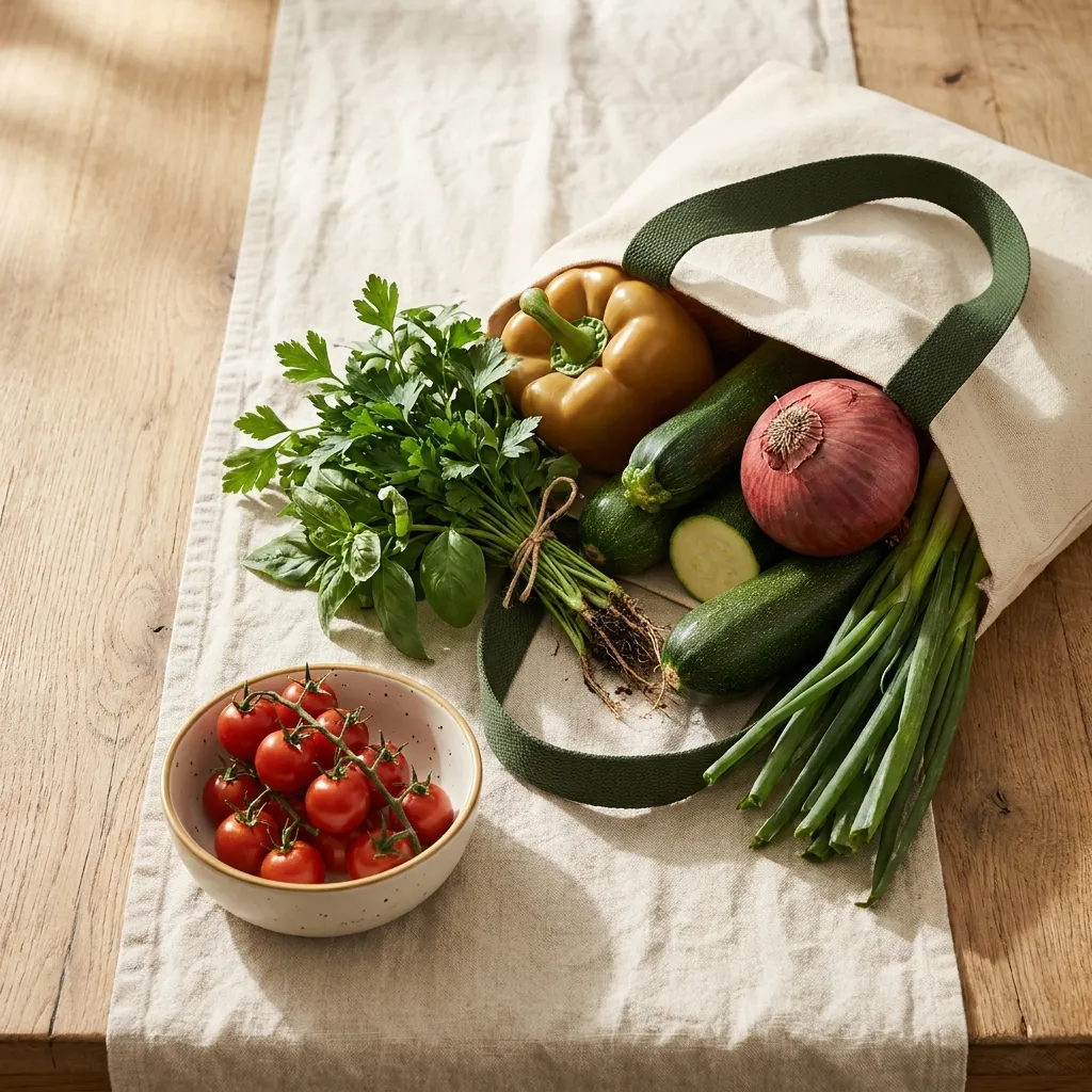 A spread of fresh vegetables