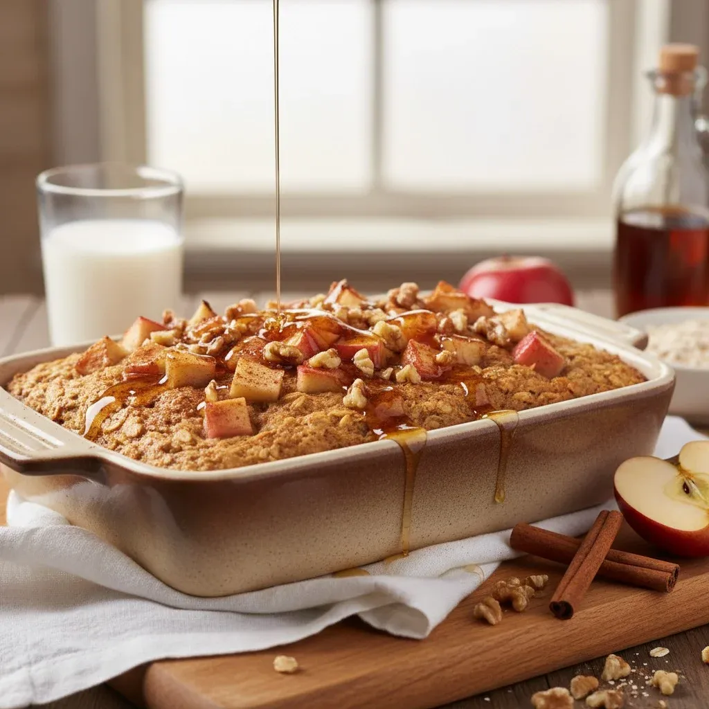 Quick Apple Cinnamon Baked Oatmeal