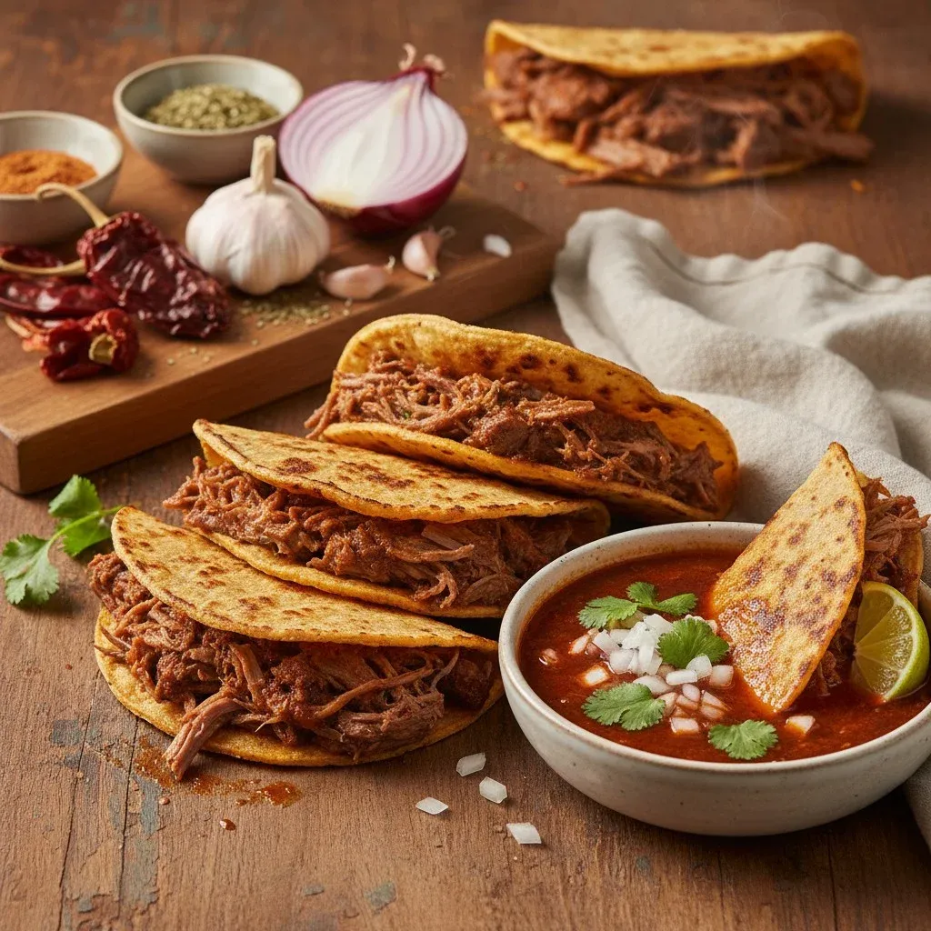 Slow Cooker Beef Birria Tacos