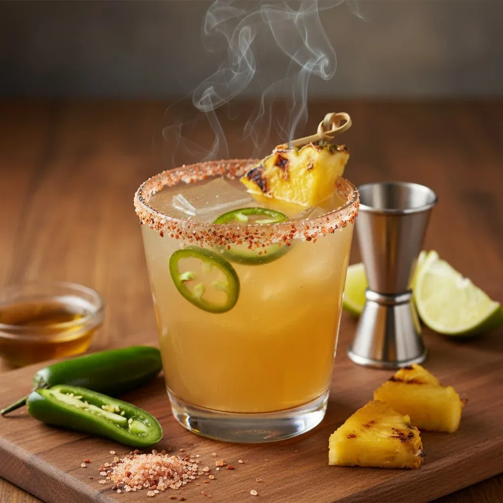 Smoked Pineapple Serrano Margarita