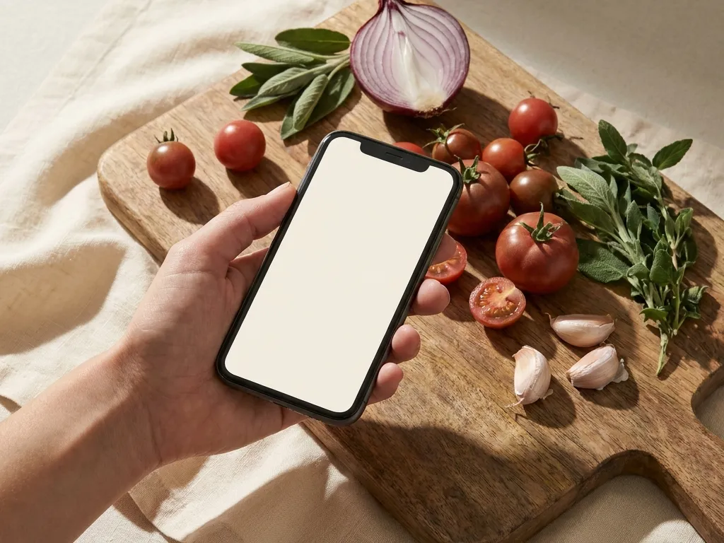 Fresh ingredients arranged on a linen cloth